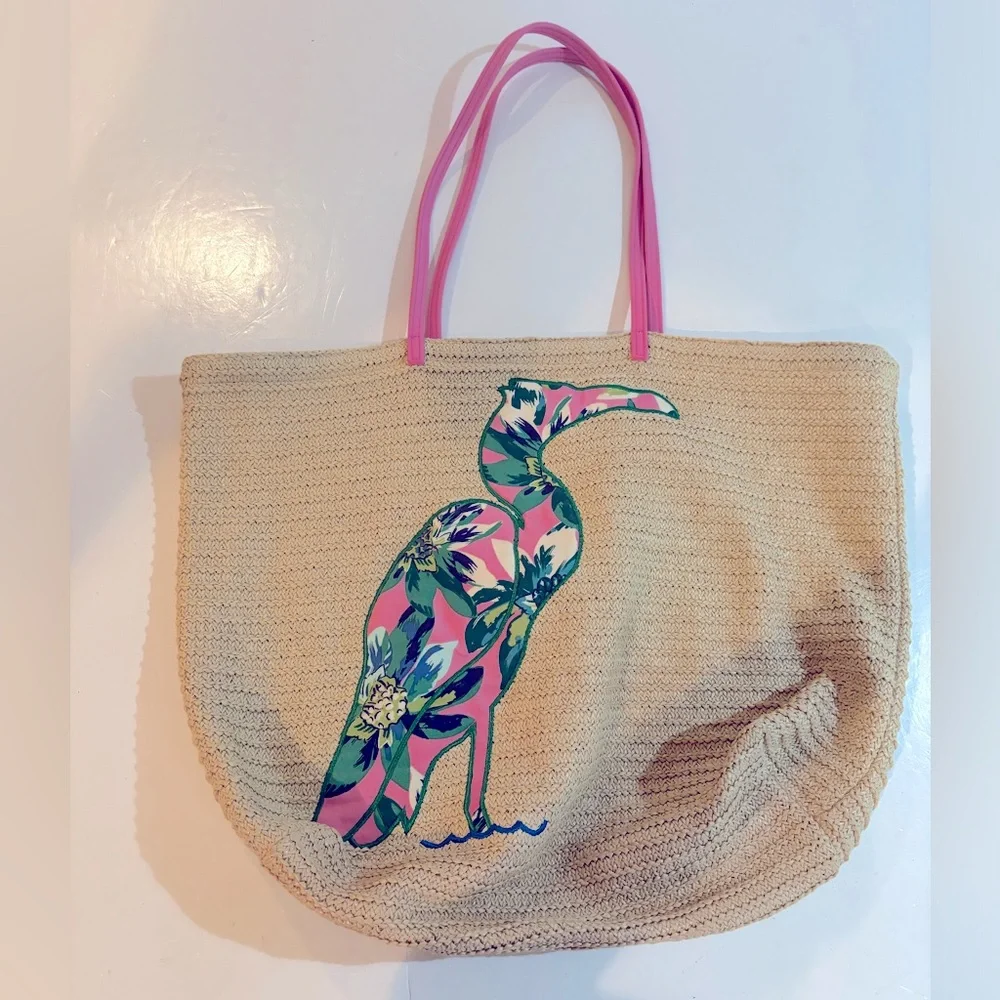 VERA BRADLEY Seashore Straw Beach TOTE BAG